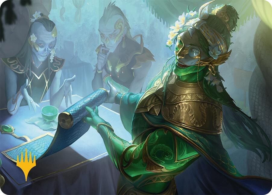 Magic | Sibsig Appraiser Art Card (8/54) (Gold-Stamped Signature) [Tarkir: Dragonstorm Art Series] | The Nerd Merchant