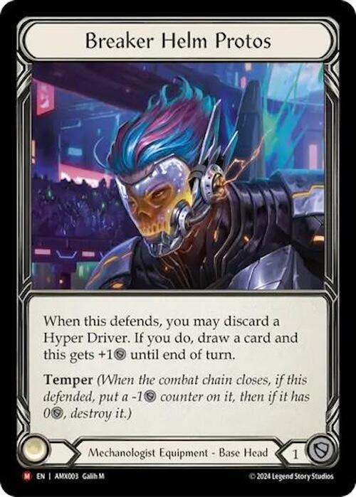 Flesh and Blood TCG | Breaker Helm Protos [AMX003] (Armory Deck: Maxx Nitro)  Rainbow Foil | The Nerd Merchant