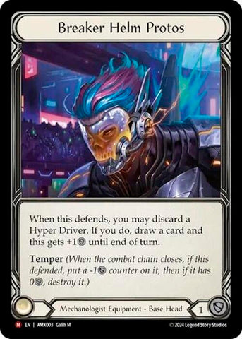 Flesh and Blood TCG | Breaker Helm Protos [AMX003] (Armory Deck: Maxx Nitro)  Rainbow Foil | The Nerd Merchant