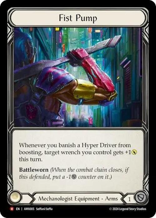 Flesh and Blood TCG | Fist Pump [AMX005] (Armory Deck: Maxx Nitro)  Rainbow Foil | The Nerd Merchant