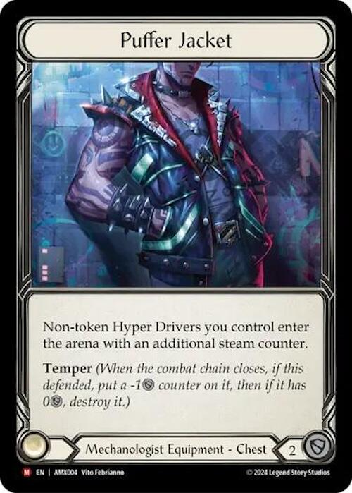 Flesh and Blood TCG | Puffer Jacket [AMX004] (Armory Deck: Maxx Nitro)  Rainbow Foil | The Nerd Merchant
