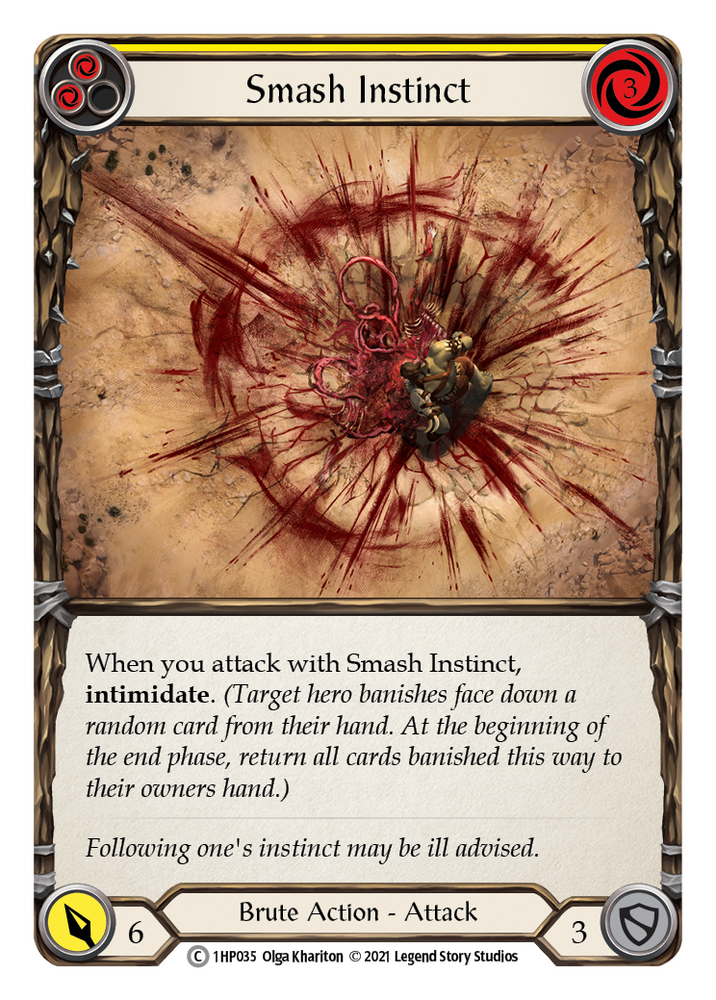 Flesh and Blood TCG | Smash Instinct (Yellow) [1HP035] (History Pack 1) | The Nerd Merchant