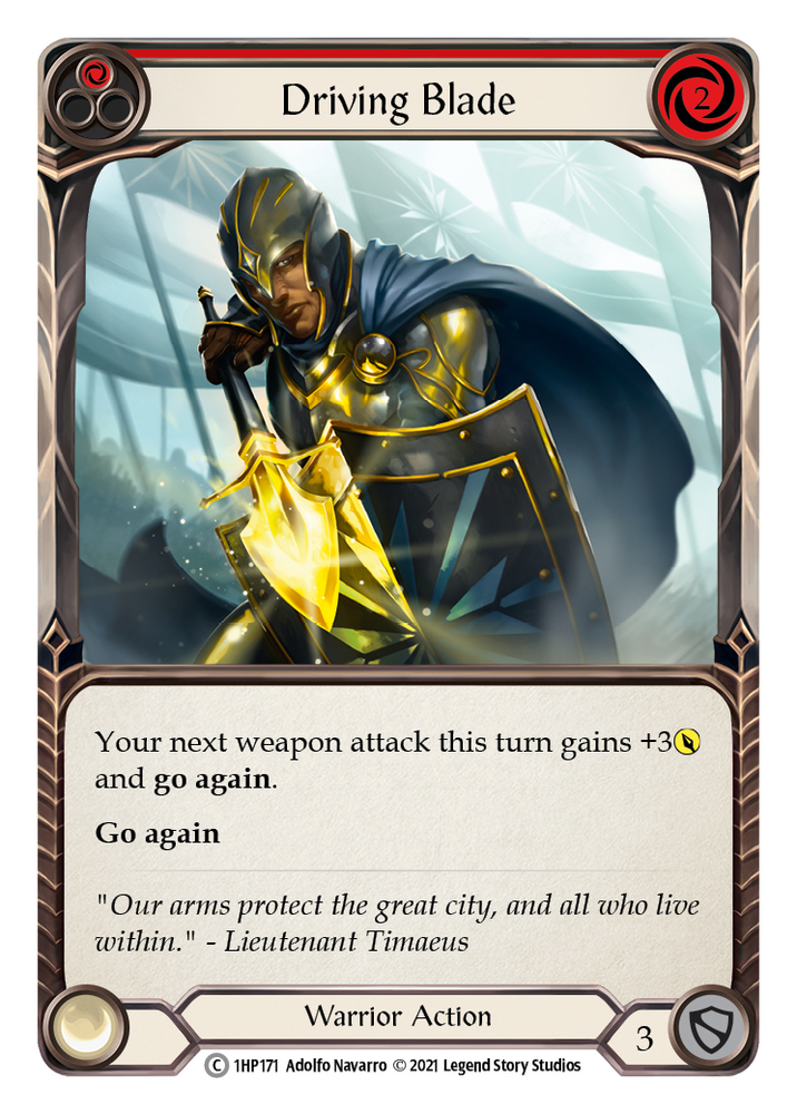 Flesh and Blood TCG | Driving Blade (Red) [1HP171] (History Pack 1) | The Nerd Merchant