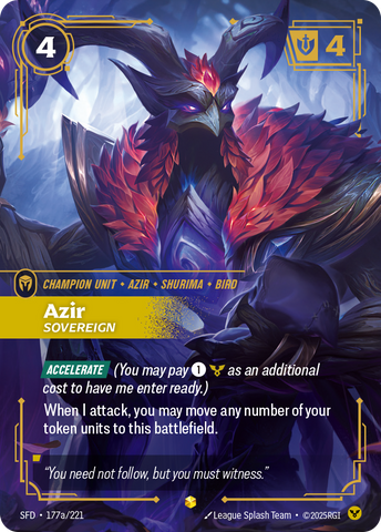 Azir, Sovereign (Alt Foil) - Spiritforged #177