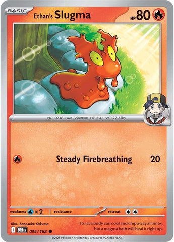 Pokemon | Ethan's Slugma (035/182) [Scarlet & Violet: Destined Rivals] | The Nerd Merchant