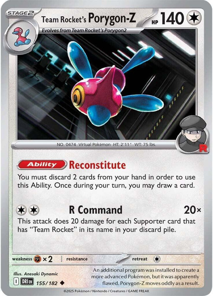 Pokemon | Team Rocket's Porygon-Z (155/182) [Scarlet & Violet: Destined Rivals] | The Nerd Merchant