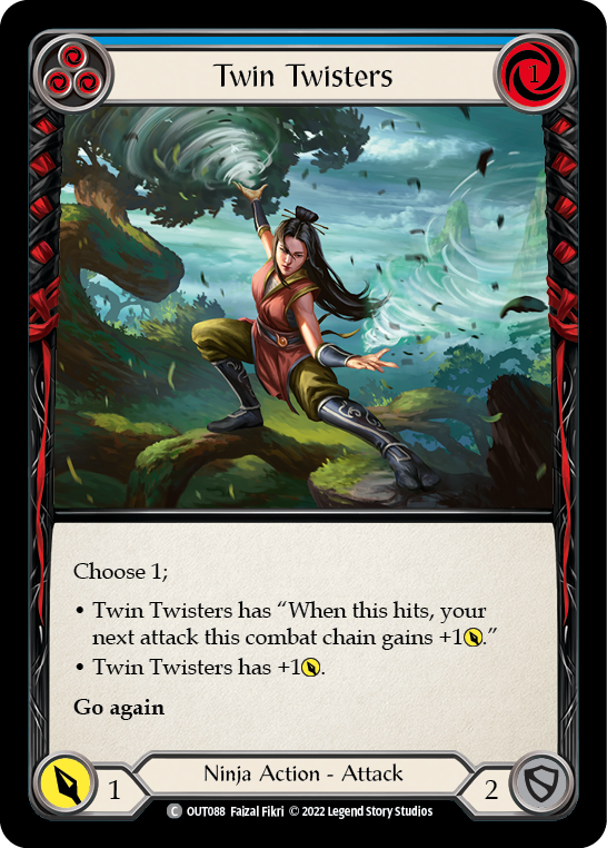 Flesh and Blood TCG | Twin Twisters (Blue) [OUT088] (Outsiders) | The Nerd Merchant