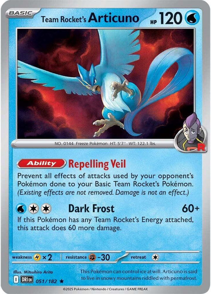 Pokemon | Team Rocket's Articuno (051/182) [Scarlet & Violet: Destined Rivals] | The Nerd Merchant
