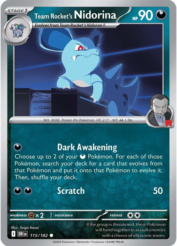 Team Rocket's Nidorina (115/182) [Scarlet & Violet: Destined Rivals]