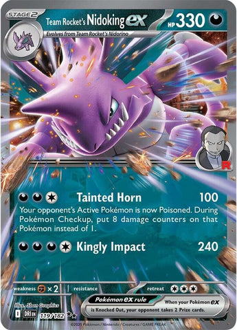 Team Rocket's Nidoking ex (119/182) [Scarlet & Violet: Destined Rivals]