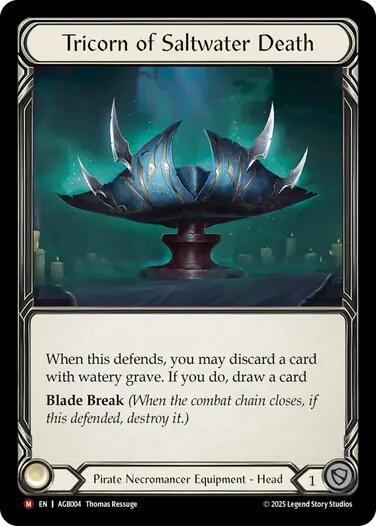 Flesh and Blood TCG | Tricorn of Saltwater Death [AGB004] (Armory Deck: Gravy Bones)  Rainbow Foil | The Nerd Merchant