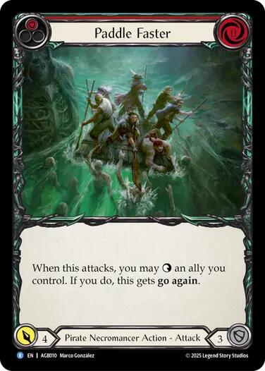 Flesh and Blood TCG | Paddle Faster [AGB010] (Armory Deck: Gravy Bones) | The Nerd Merchant