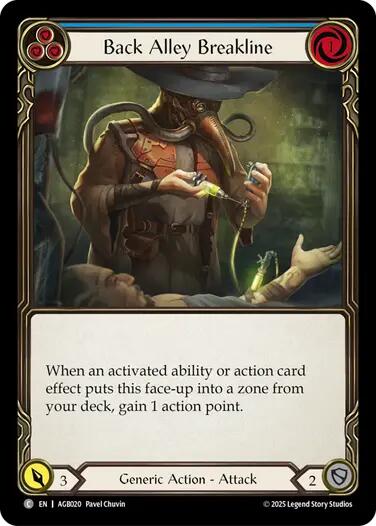 Flesh and Blood TCG | Back Alley Breakline (Blue) [AGB020] (Armory Deck: Gravy Bones) | The Nerd Merchant
