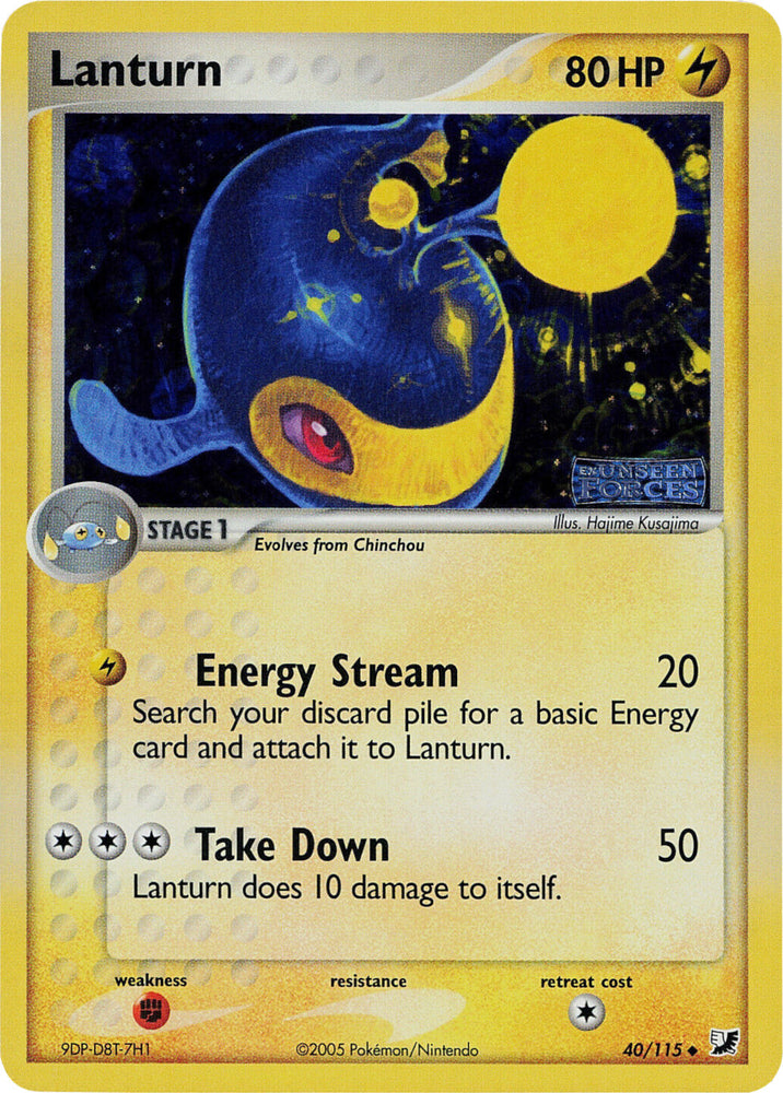 Pokemon | Lanturn (40/115) (Stamped) [EX: Unseen Forces] | The Nerd Merchant