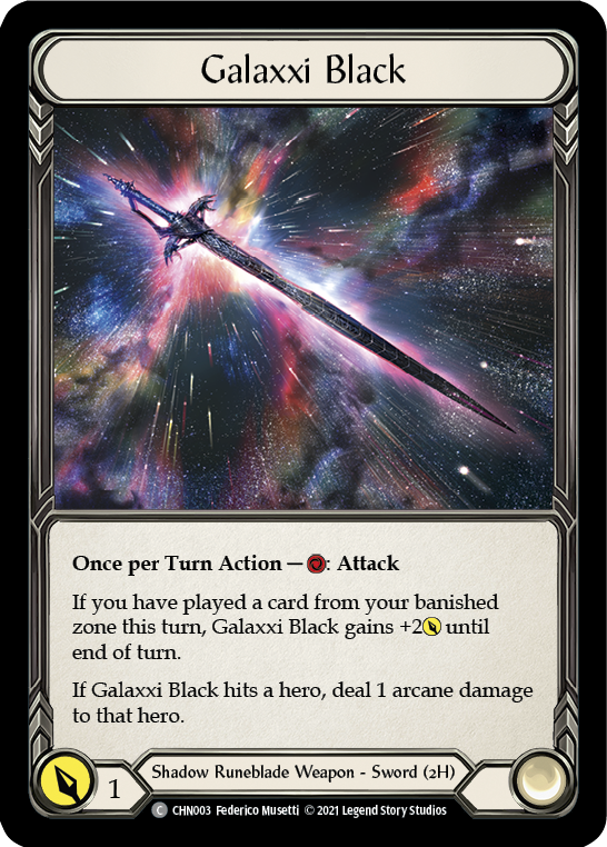 Flesh and Blood TCG | Galaxxi Black [CHN003] (Monarch Chane Blitz Deck) | The Nerd Merchant