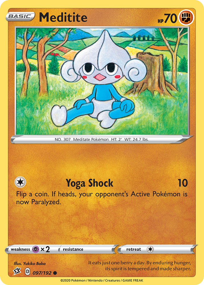 Pokemon | Meditite (097/192) [Sword & Shield: Rebel Clash] | The Nerd Merchant
