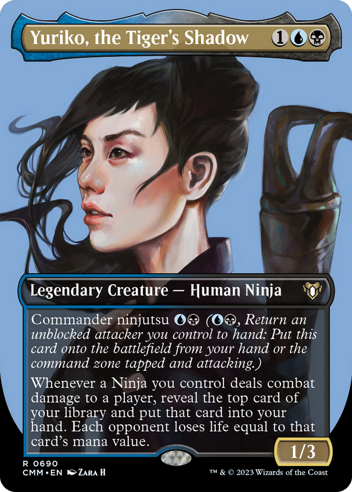 Magic | Yuriko, the Tiger's Shadow (Borderless Profile) [Commander Masters] | The Nerd Merchant
