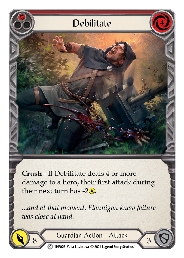 Flesh and Blood TCG | Debilitate (Red) [1HP076] (History Pack 1) | The Nerd Merchant