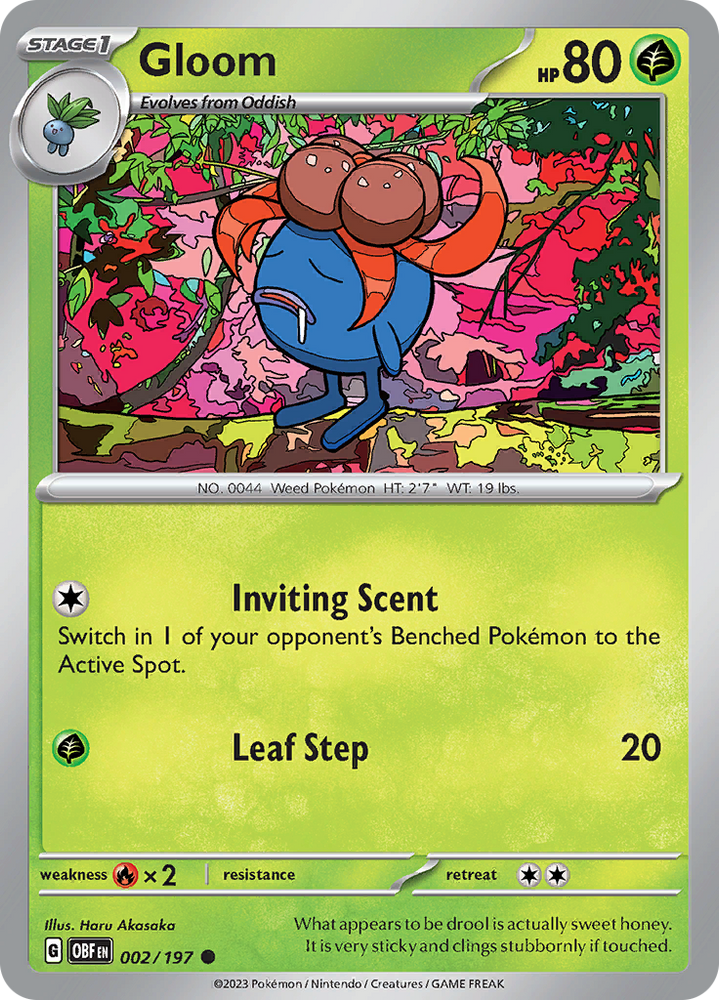 Pokemon | Gloom (002/197) [Scarlet & Violet: Obsidian Flames] | The Nerd Merchant