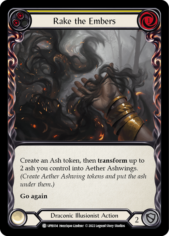 Flesh and Blood TCG | Rake the Embers (Yellow) [UPR034] (Uprising) | The Nerd Merchant