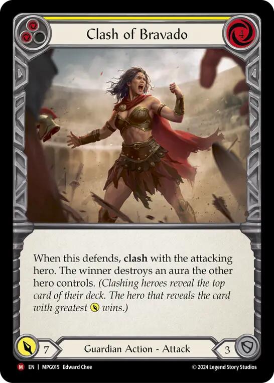Flesh and Blod | Clash of Bravado [MPG015] (Mastery Pack Guardian)  Rainbow Foil | The Nerd Merchant