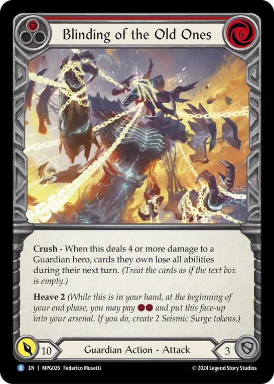 Flesh and Blod | Blinding of the Old Ones [MPG026] (Mastery Pack Guardian)  Rainbow Foil | The Nerd Merchant