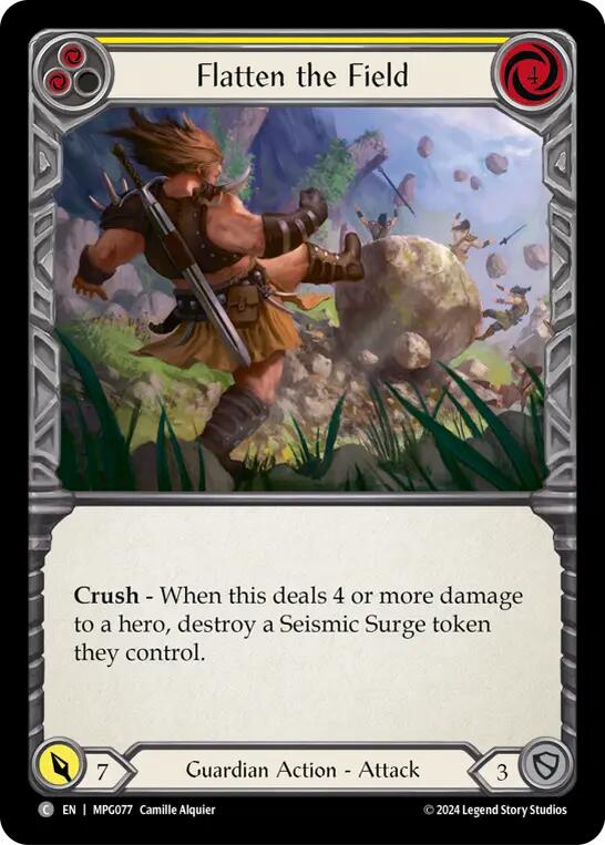 Flesh and Blod | Flatten the Field (Yellow) [MPG077] (Mastery Pack Guardian) | The Nerd Merchant