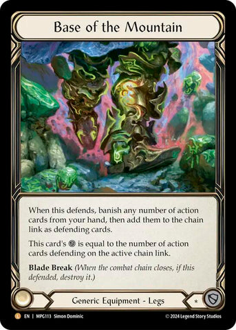 Flesh and Blod | Base of the Mountain [MPG113] (Mastery Pack Guardian)  Rainbow Foil | The Nerd Merchant