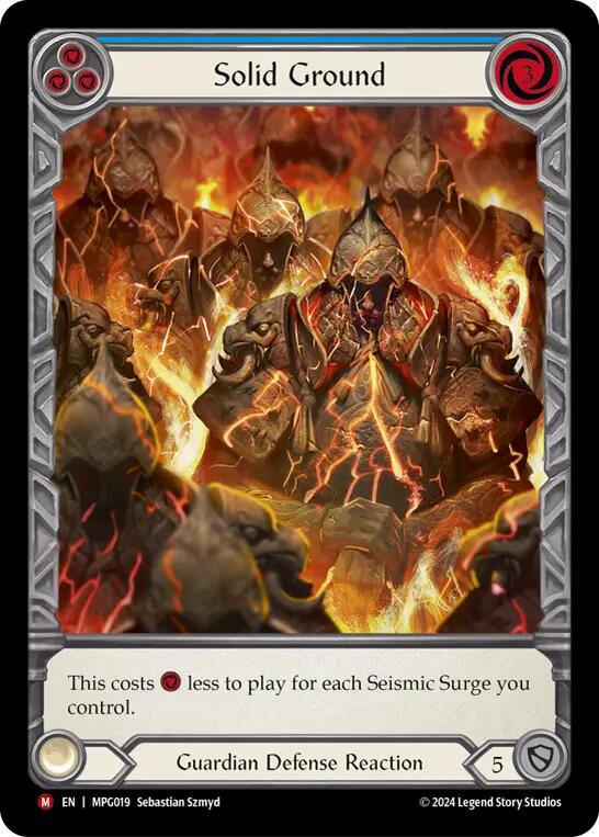 Flesh and Blod | Solid Ground (Extended Art) [MPG019] (Mastery Pack Guardian)  Rainbow Foil | The Nerd Merchant