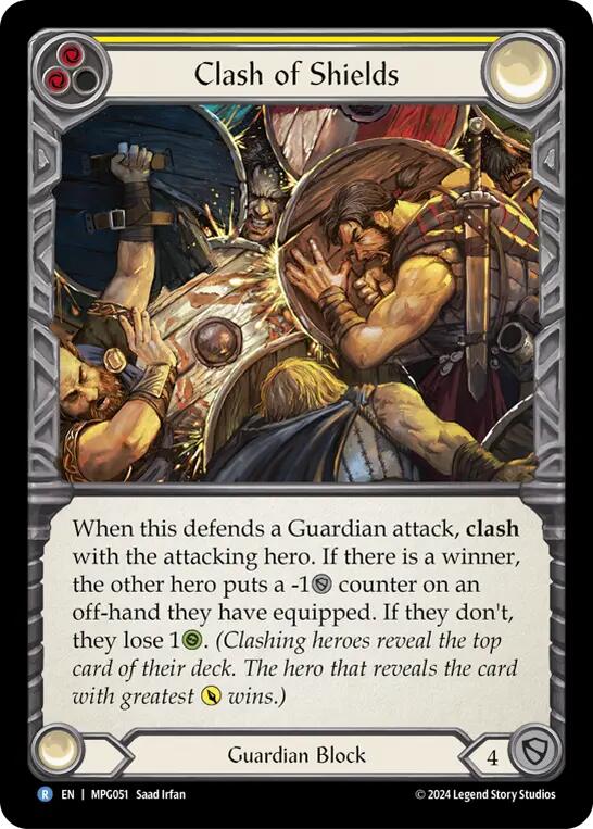Flesh and Blod | Clash of Shields [MPG051] (Mastery Pack Guardian)  Rainbow Foil | The Nerd Merchant