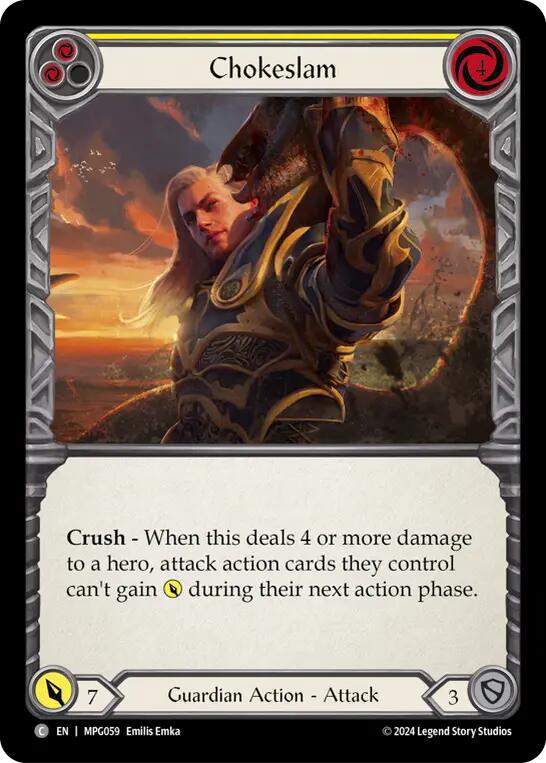 Flesh and Blod | Chokeslam (Yellow) [MPG059] (Mastery Pack Guardian) | The Nerd Merchant