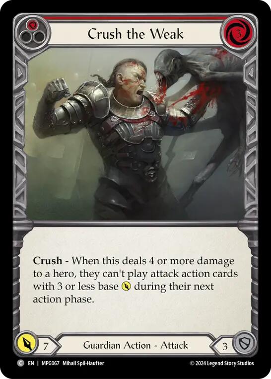 Flesh and Blod | Crush the Weak (Red) [MPG067] (Mastery Pack Guardian) | The Nerd Merchant