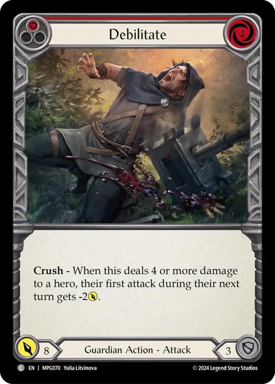 Flesh and Blod | Debilitate (Red) [MPG070] (Mastery Pack Guardian) | The Nerd Merchant