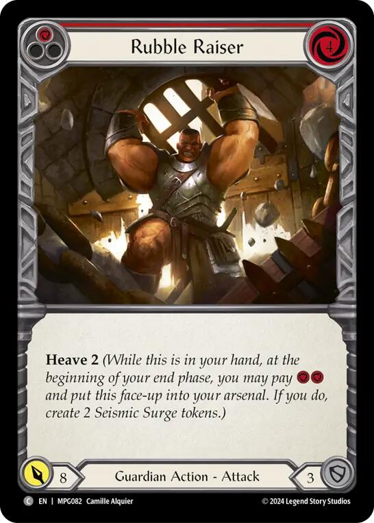 Flesh and Blod | Rubble Raiser (Red) [MPG082] (Mastery Pack Guardian)  Rainbow Foil | The Nerd Merchant
