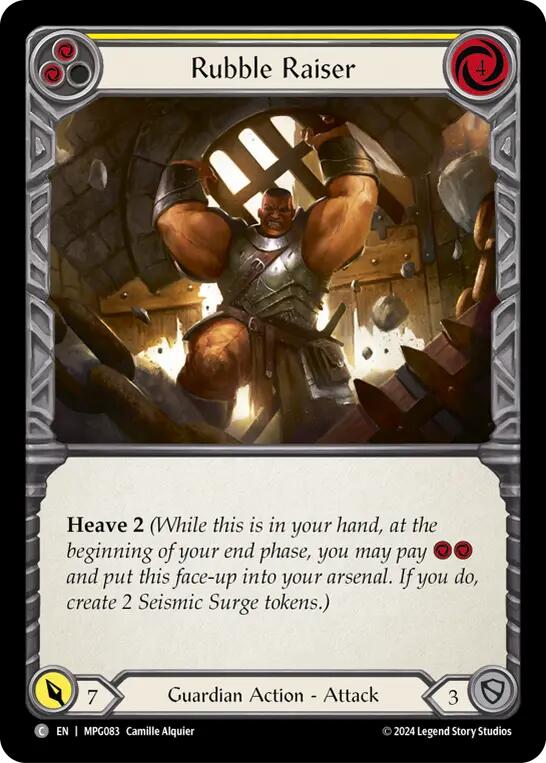 Flesh and Blod | Rubble Raiser (Yellow) [MPG083] (Mastery Pack Guardian)  Rainbow Foil | The Nerd Merchant