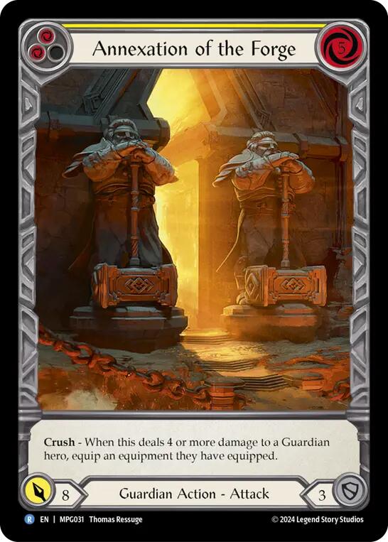 Flesh and Blod | Annexation of the Forge (Extended Art) [MPG031] (Mastery Pack Guardian)  Rainbow Foil | The Nerd Merchant