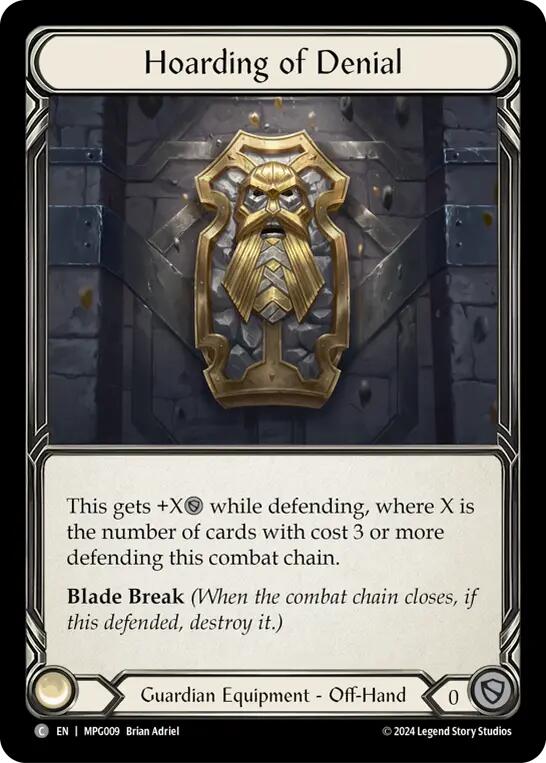 Flesh and Blod | Hoarding of Denial [MPG009] (Mastery Pack Guardian)  Cold Foil | The Nerd Merchant