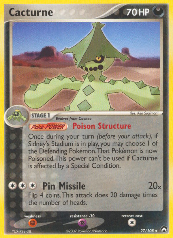 Pokemon | Cacturne (27/108) [EX: Power Keepers] | The Nerd Merchant