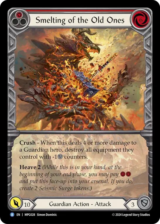 Flesh and Blod | Smelting of the Old Ones (Extended Art) [MPG028] (Mastery Pack Guardian)  Rainbow Foil | The Nerd Merchant
