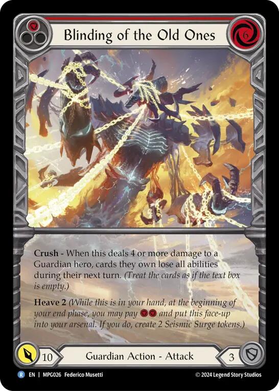 Flesh and Blod | Blinding of the Old Ones (Extended Art) [MPG026] (Mastery Pack Guardian)  Rainbow Foil | The Nerd Merchant