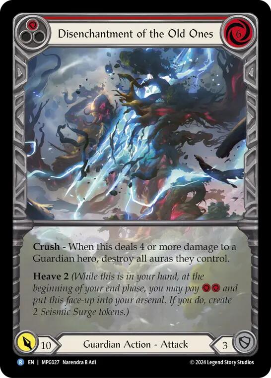 Flesh and Blod | Disenchantment of the Old Ones (Extended Art) [MPG027] (Mastery Pack Guardian)  Rainbow Foil | The Nerd Merchant