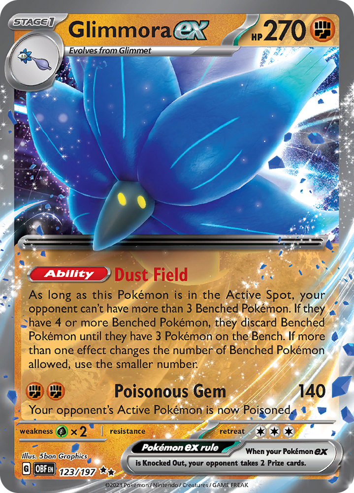 Pokemon | Glimmora ex (123/197) [Scarlet & Violet: Obsidian Flames] | The Nerd Merchant
