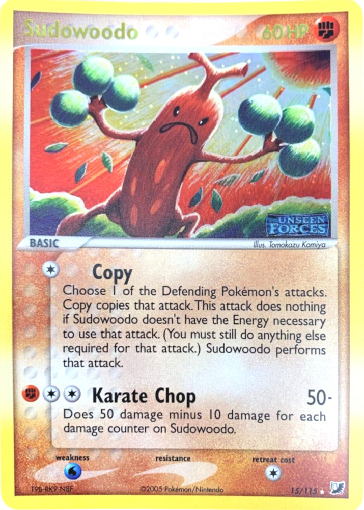 Pokemon | Sudowoodo (15/115) (Stamped) [EX: Unseen Forces] | The Nerd Merchant