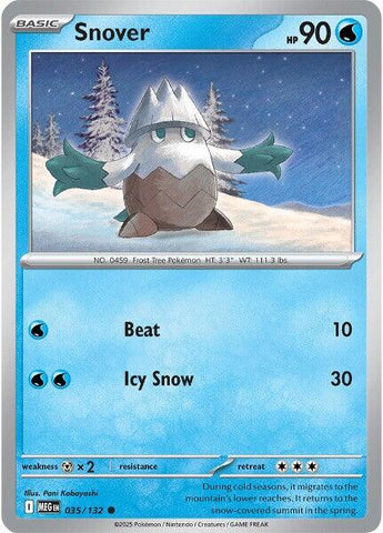 Pokemon | Snover (035/132) [Mega Evolution: Base Set] | The Nerd Merchant