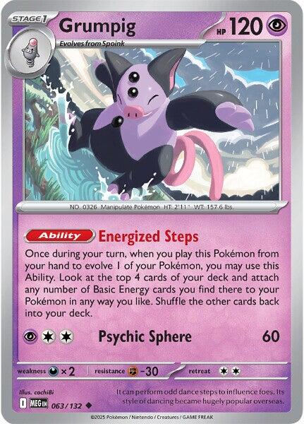 Pokemon | Grumpig (063/132) [Mega Evolution: Base Set] | The Nerd Merchant
