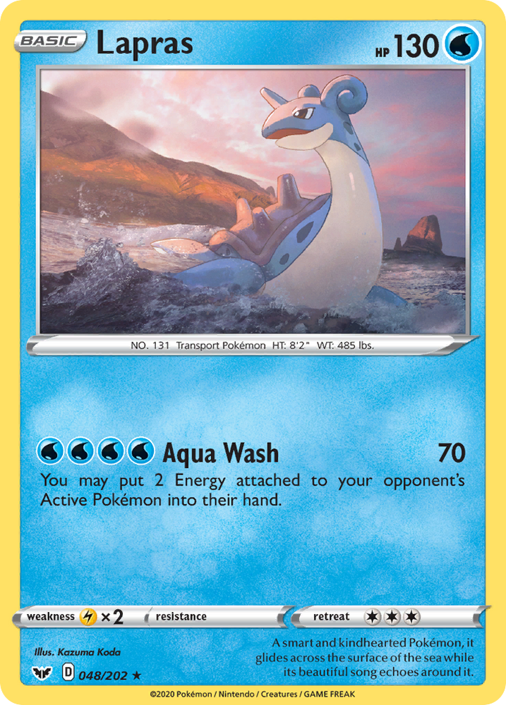 Pokemon | Lapras (048/202) [Sword & Shield: Base Set] | The Nerd Merchant