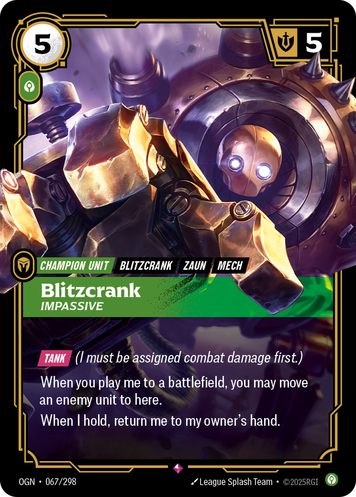 Blitzcrank, Impassive (Foil) - Origins #67