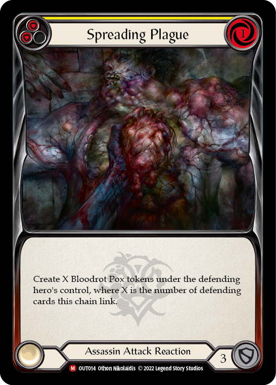 Flesh and Blood TCG | Spreading Plague [OUT014] (Outsiders)  Rainbow Foil | The Nerd Merchant