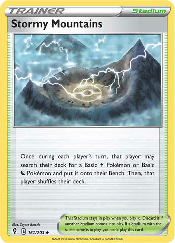 Pokemon | Stormy Mountains (161/203) [Sword & Shield: Evolving Skies] | The Nerd Merchant
