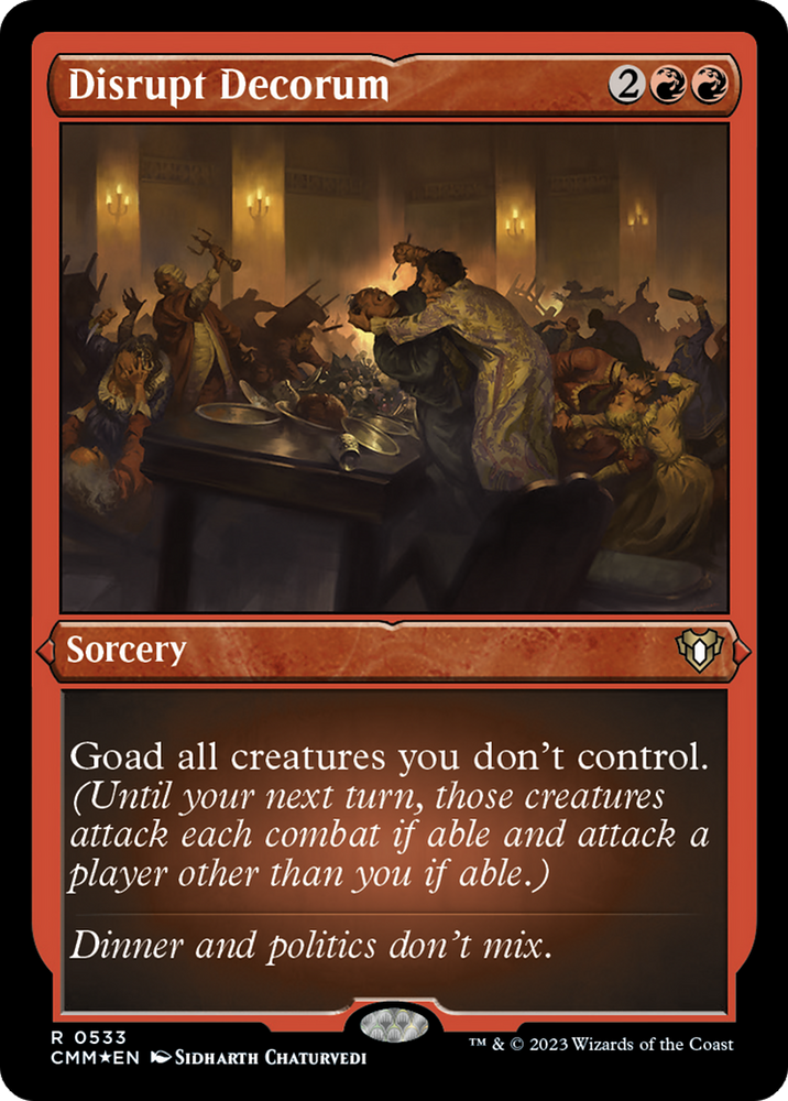 Magic | Disrupt Decorum (Foil Etched) [Commander Masters] | The Nerd Merchant